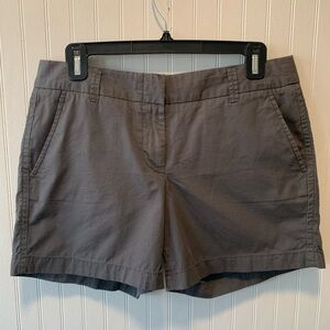 J. Crew Women's Dark Gray Cotton Chino Shorts